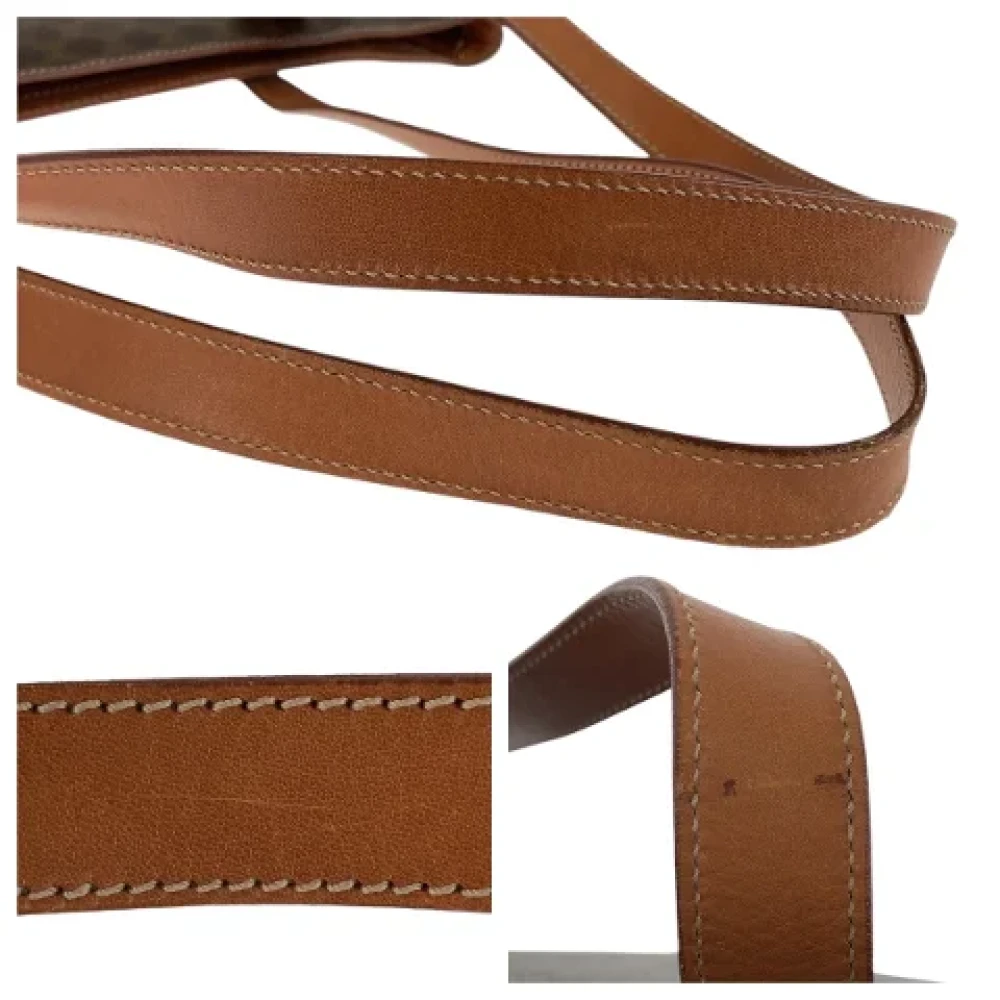 Celine Vintage Pre-owned Canvas shoulder-bags Brown Dames