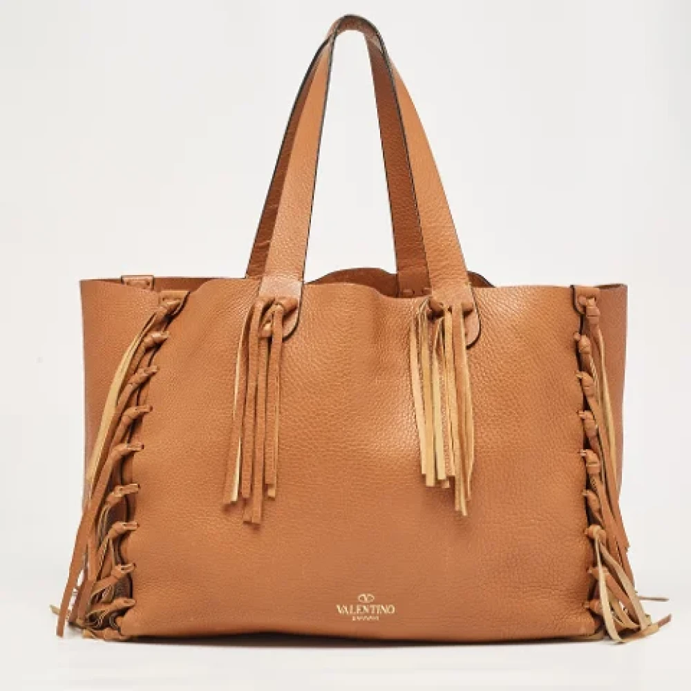Valentino Vintage Pre-owned Leather totes Brown Dames