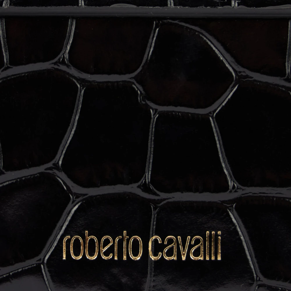 Roberto Cavalli Tijger Bezaaide Mini Schoudertas Black Dames