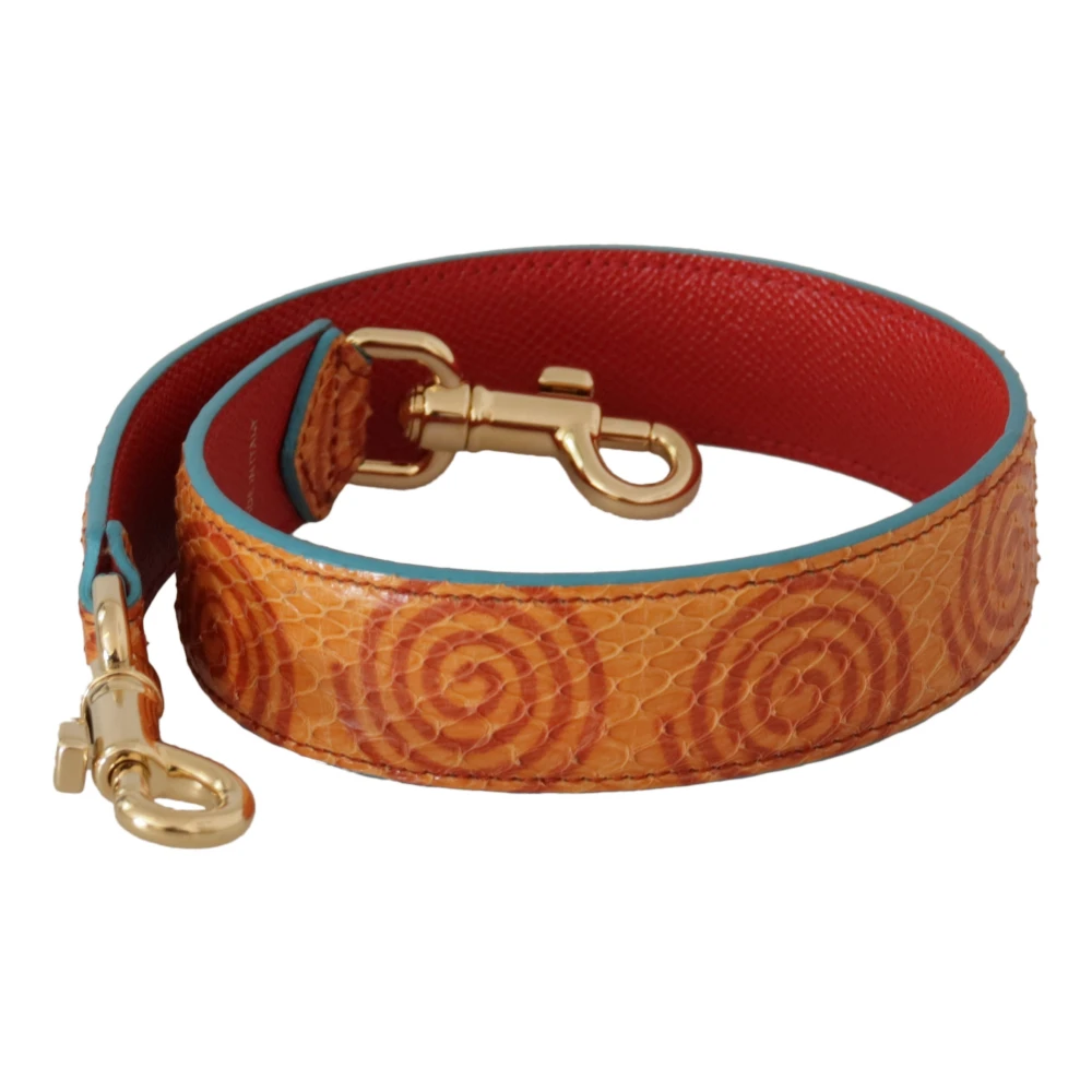 Dolce & Gabbana Chique Oranje Leren Schouderband Orange Dames