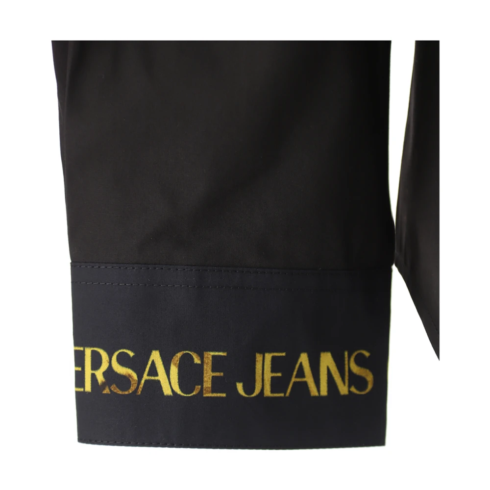 Versace Jeans Couture Barok Kraag Manchet Shirt Black Heren