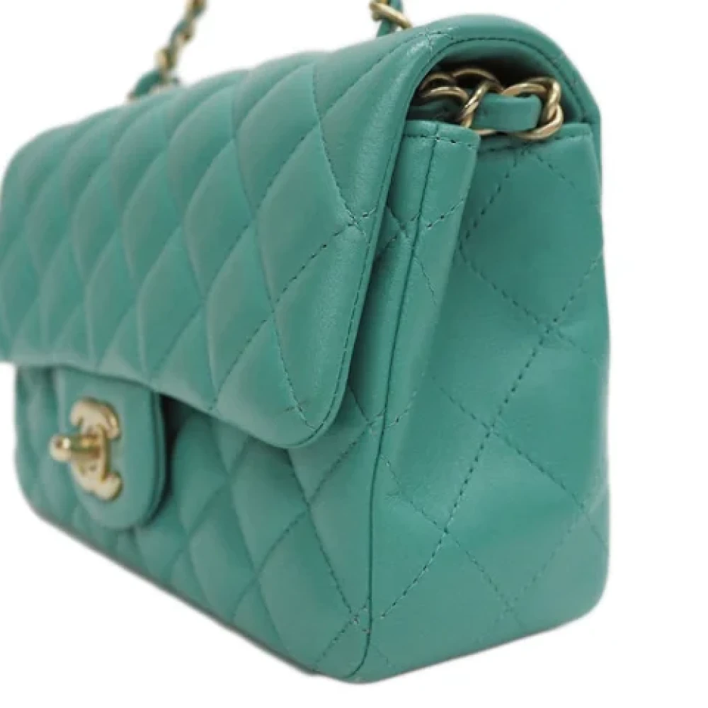 Chanel Vintage Pre-owned Fabric chanel-bags Green Dames