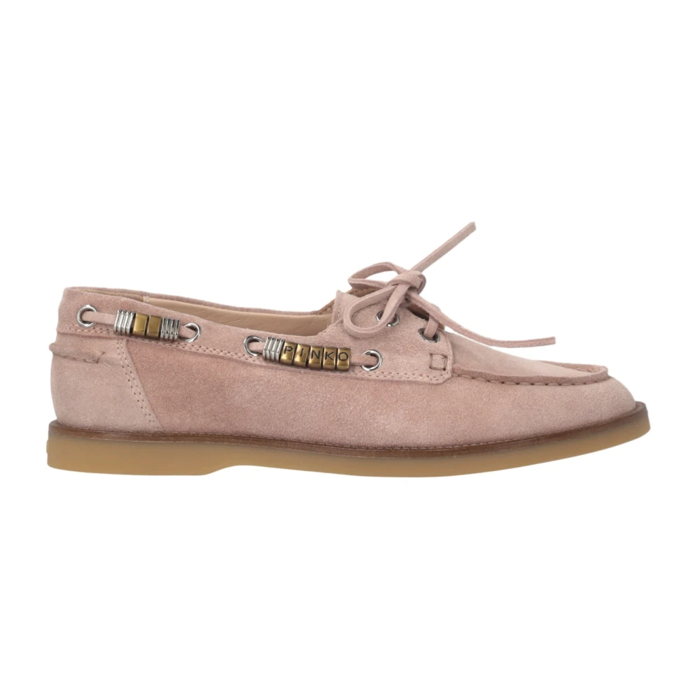 O Boat Shoes, Female, 5 Uk, Grace 01 Moccasin In Suede Pink