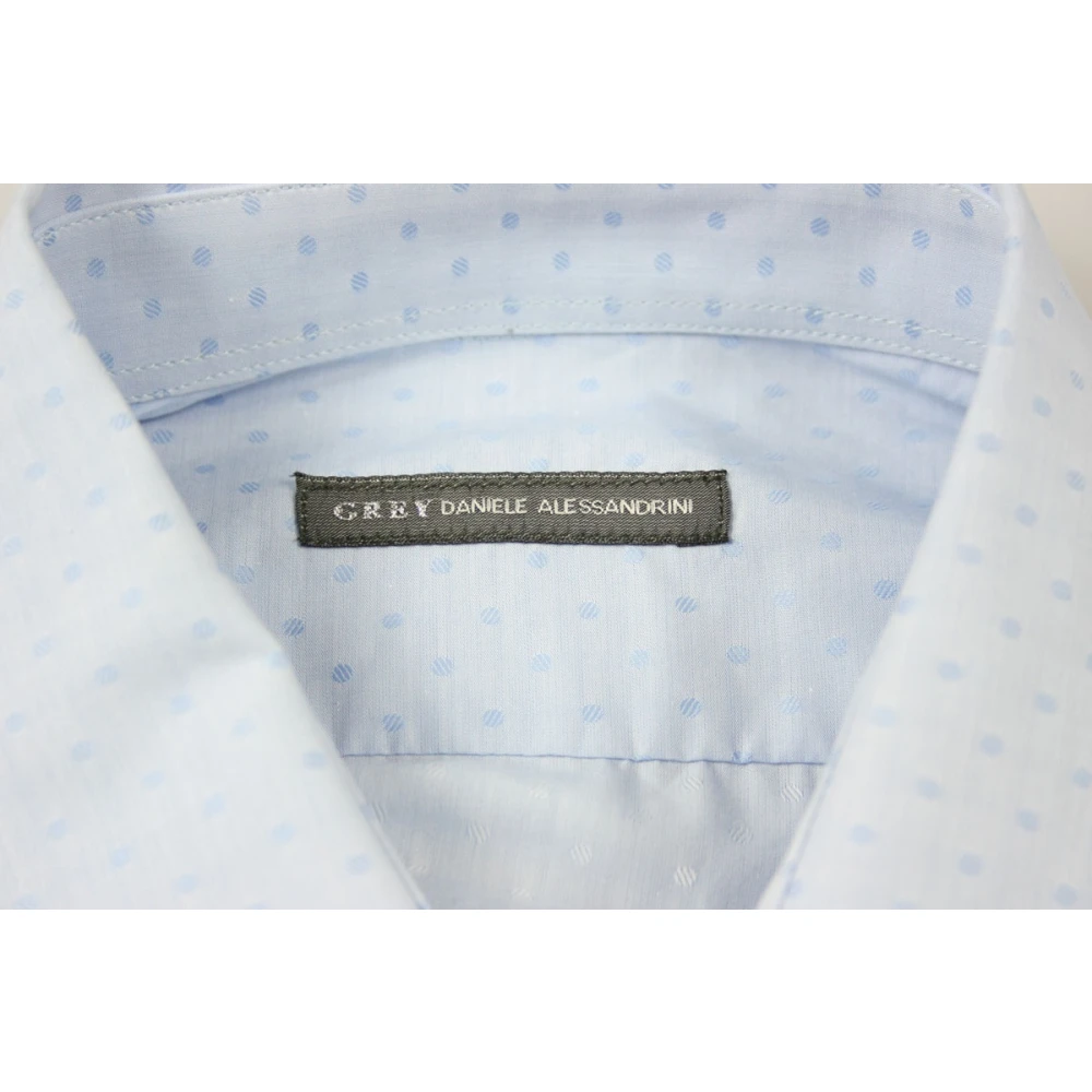 Daniele Alessandrini Casual Katoenen Overhemd Blue Heren
