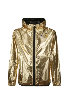Metallic Heart Patch Hooded Jacket