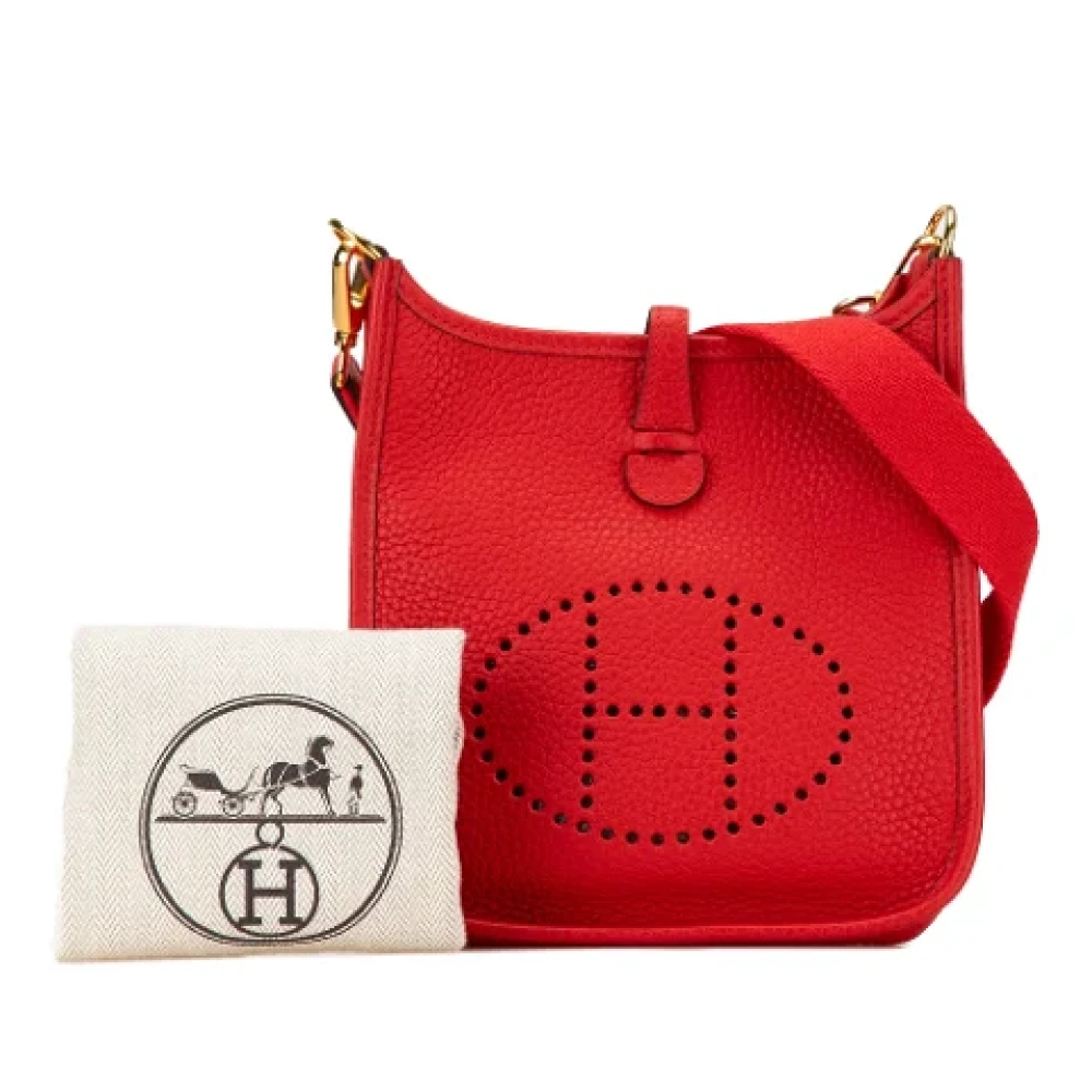 Hermès Vintage Pre-owned Leather crossbody-bags Red Dames