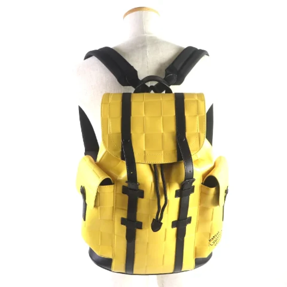 Louis Vuitton Vintage Pre-owned Canvas backpacks Yellow Heren