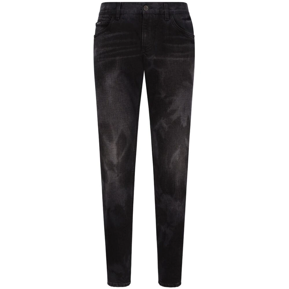 Dolce & Gabbana Zwarte Denim Straight Leg Jeans Black Heren