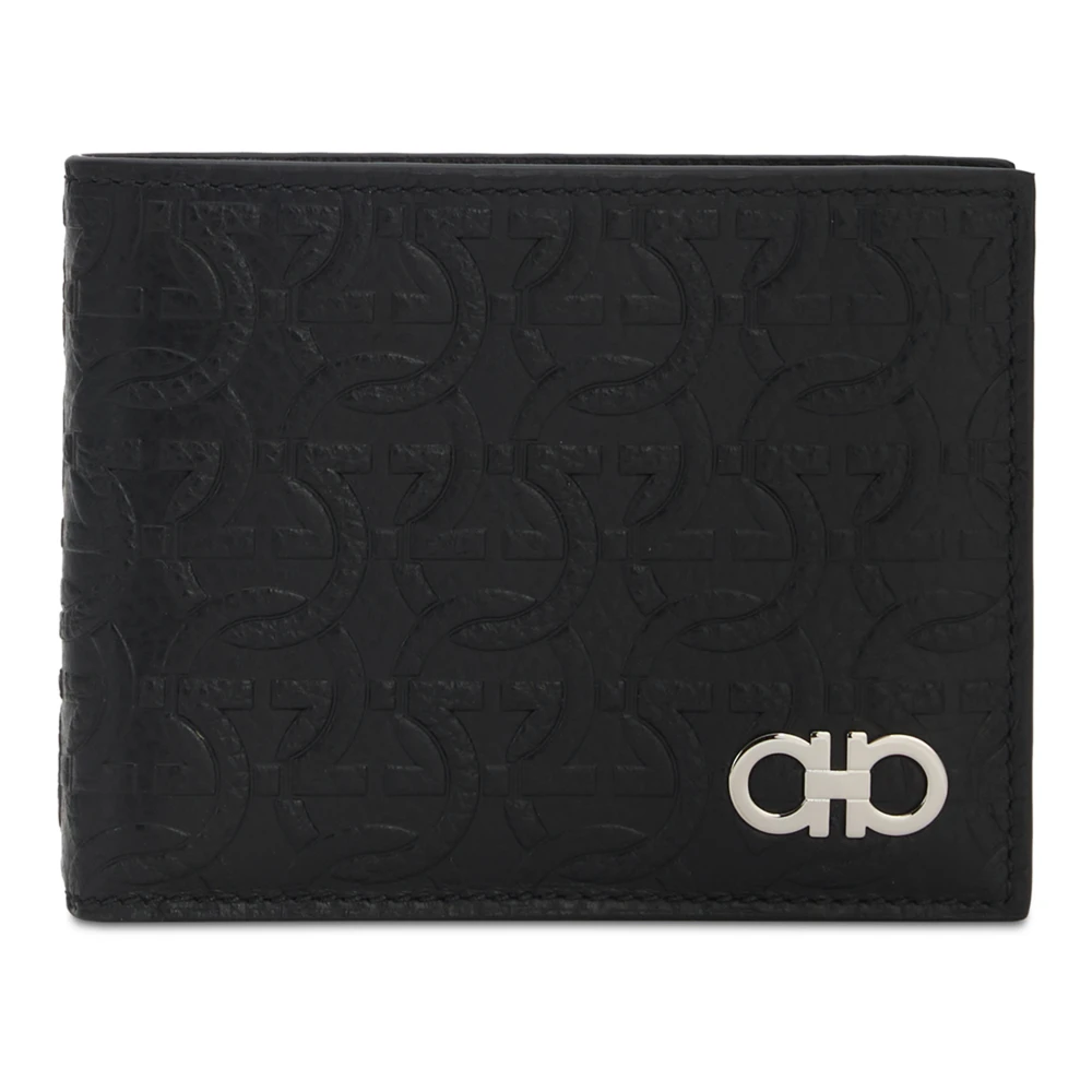Ferragamo Men's Black Wallets & Cardholders, One Size, Leather Wallet