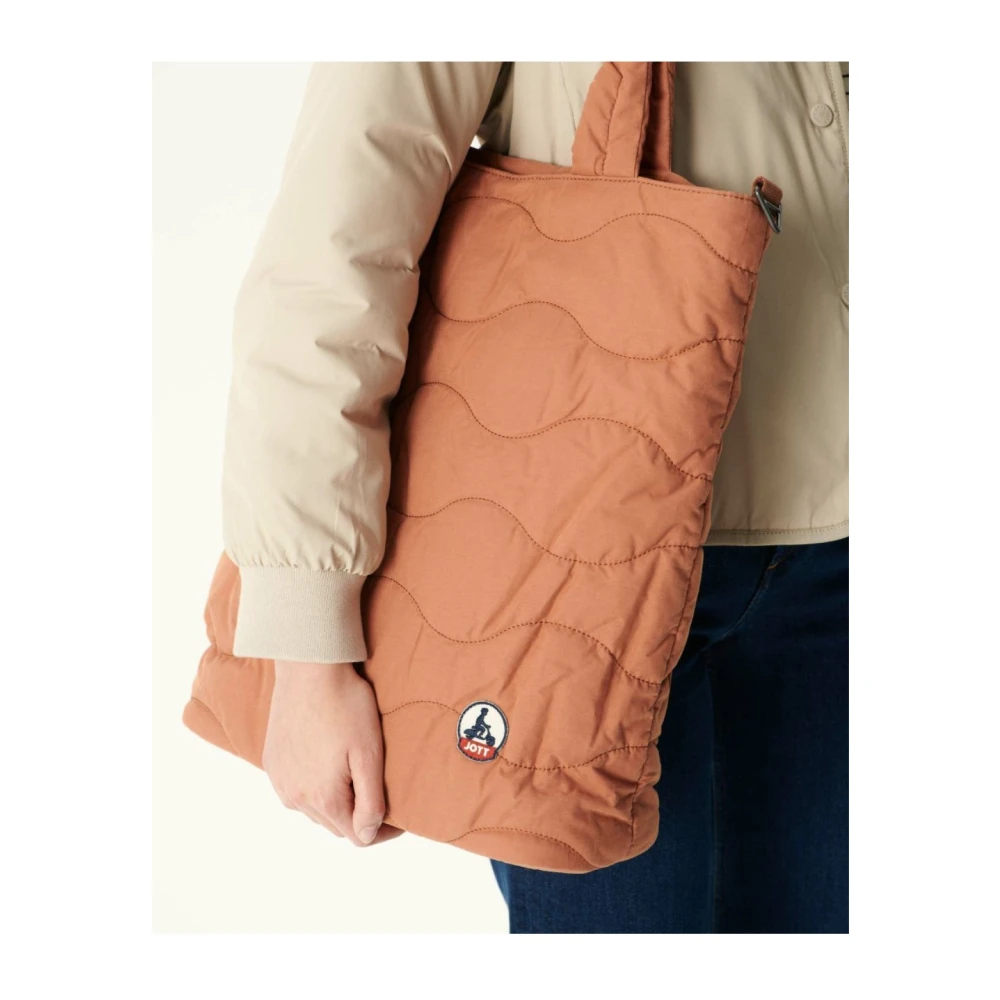 Jott Textiel tote tas Bruine patch Brown Dames