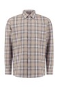 bruin-twill-geruit-overhemd-heren