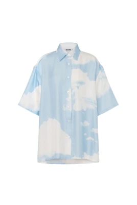 Silk twill shirt Archive Clouds