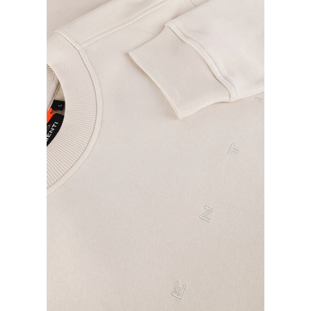 Genti Kitgekleurde Stijlvolle Sweater voor Mannen Beige Heren