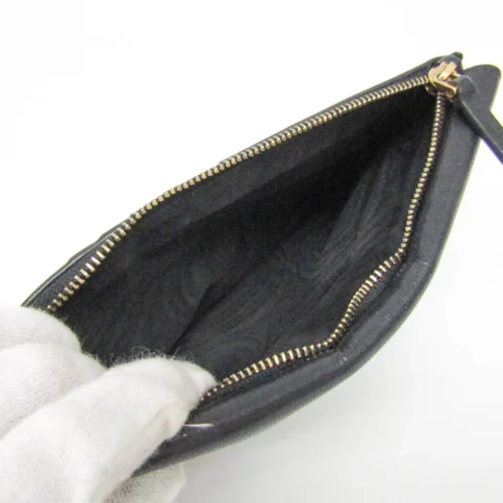 Dior Vintage Pre-owned Leather wallets Black Dames