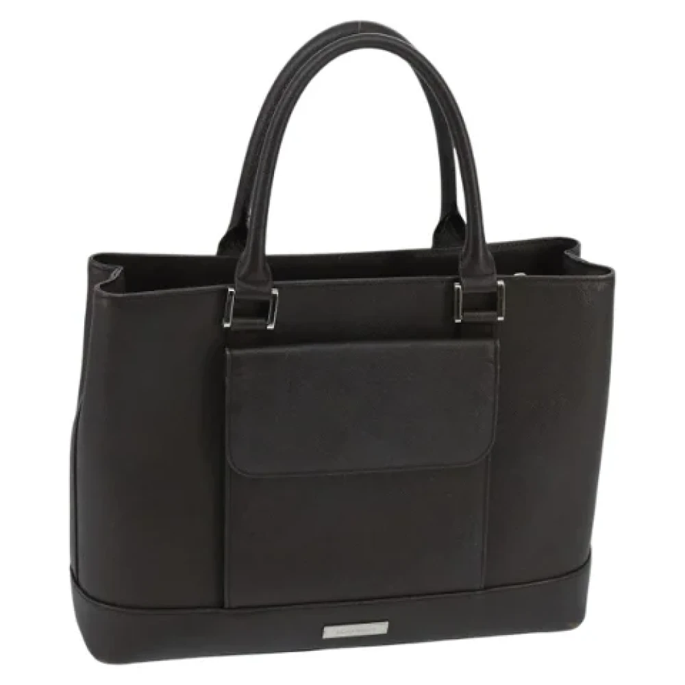 Burberry Vintage Pre-owned Leather handbags Brown Dames