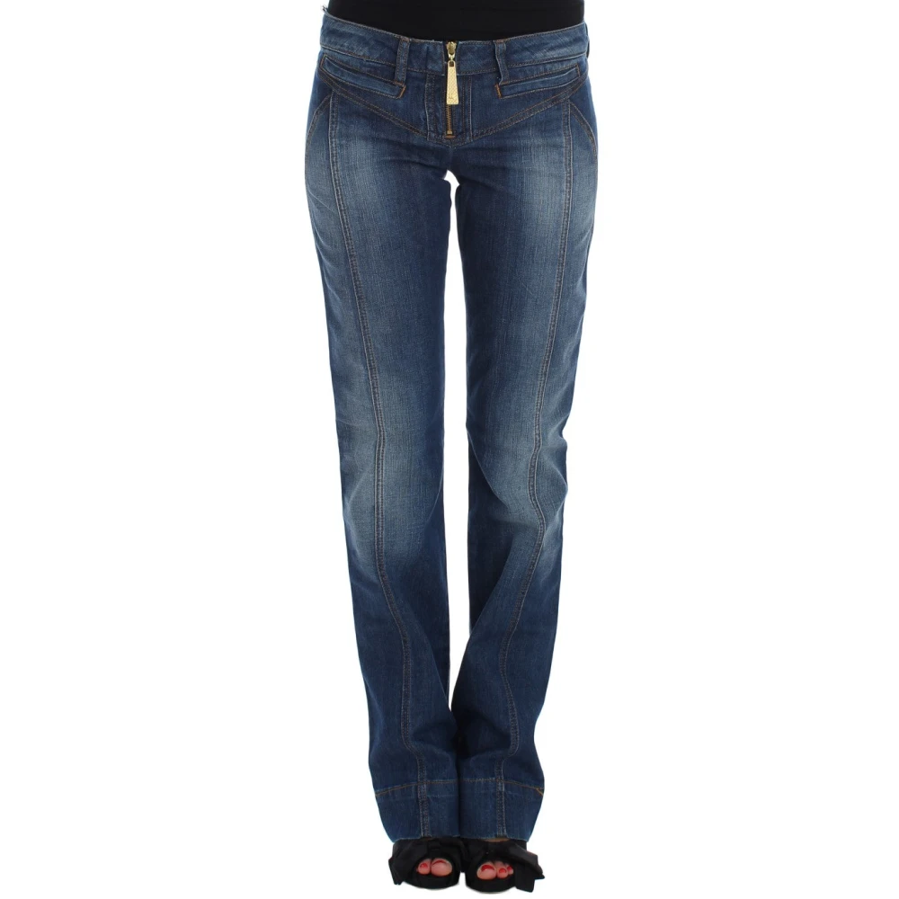 Roberto Cavalli Chique Boot Cut Blauwe Denim Jeans Blue Dames
