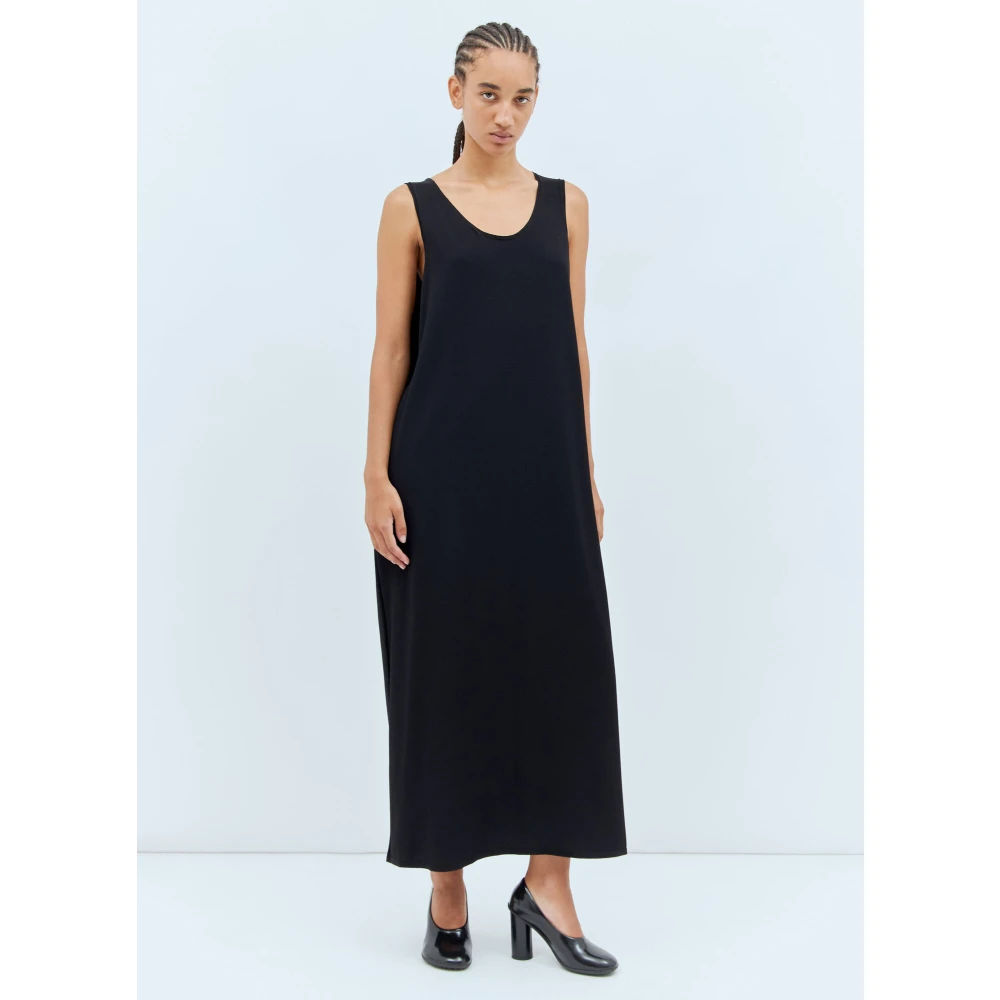 The Row Stretch Weave Maxi Jurk Made in Italy Black Dames