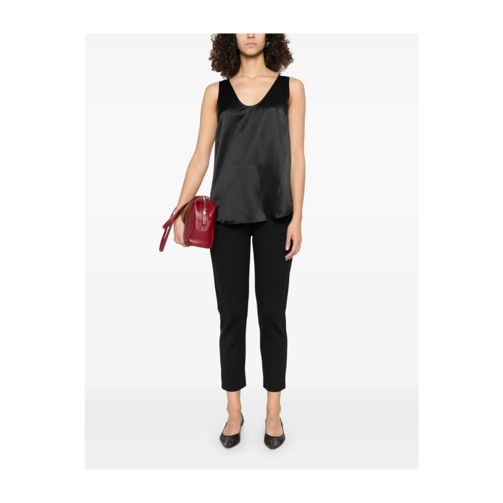Max Mara Zwarte Zijden Top Dameskleding Black Dames