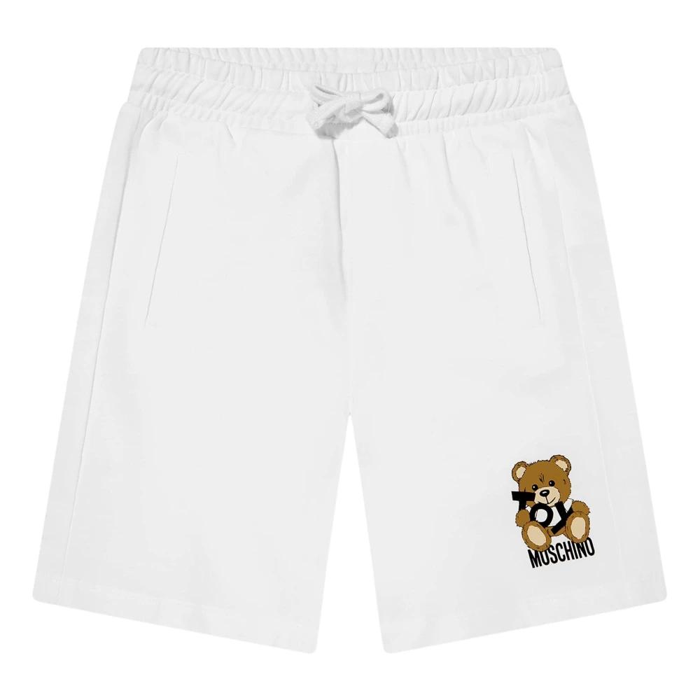 Moschino Boys White Shorts, 6 Y, Teddy Bear Logo Shorts