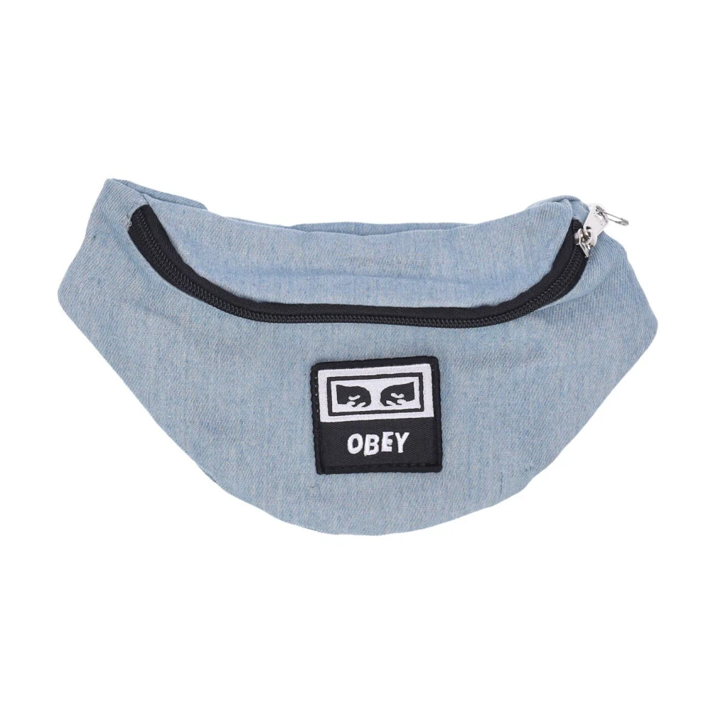 Obey Wasted Hip Bag - Denim Streetwear Blue, Herr