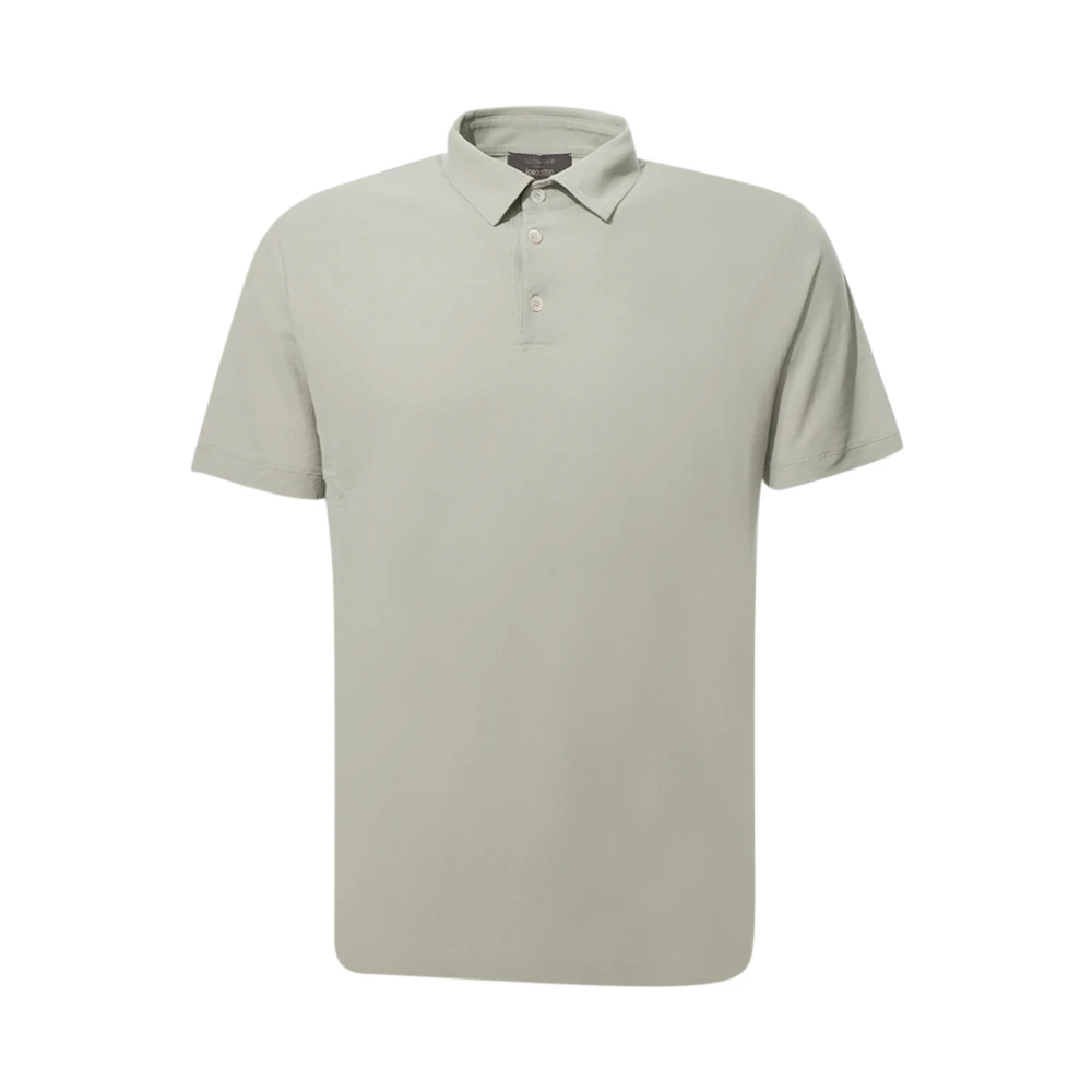 Zanone Mannelijk Beige Tops Heren, Xl, Katoen, Ice Cotton Polo Shirt