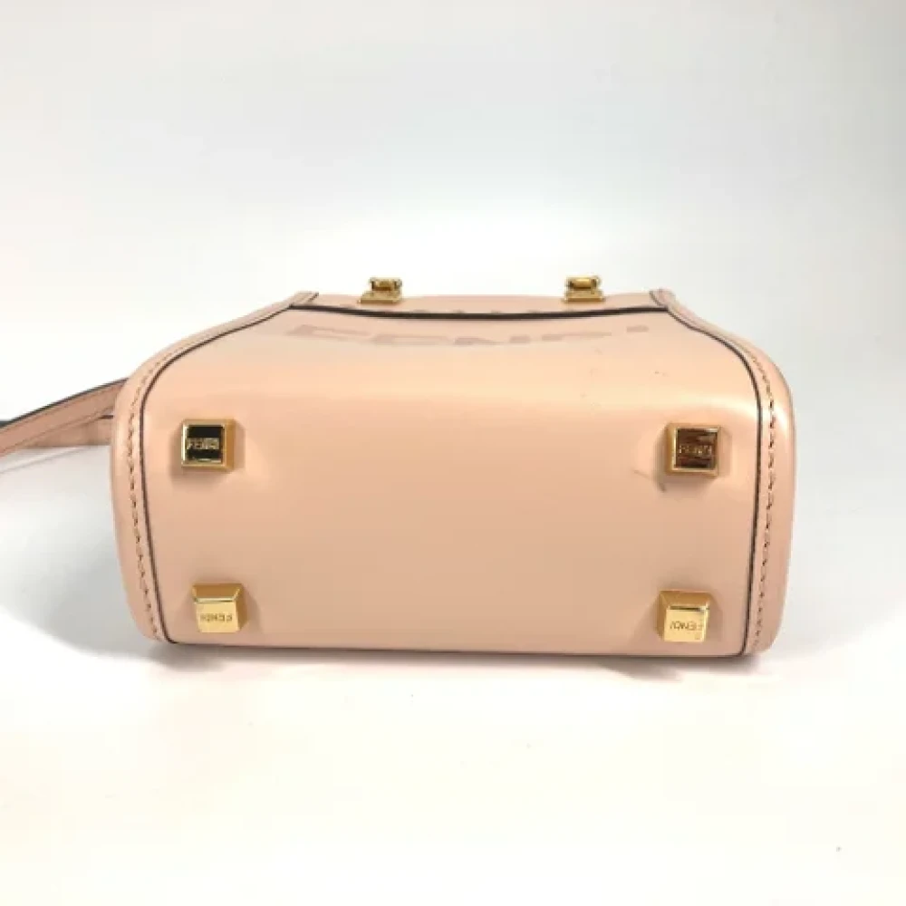 Fendi Vintage Pre-owned Leather fendi-bags Beige Dames