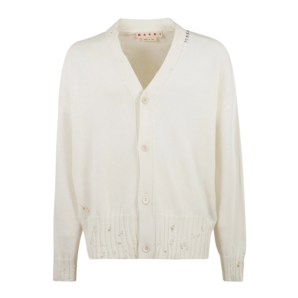Marni Stijlvolle Gebreide Cardigan voor Vrouwen Beige Heren