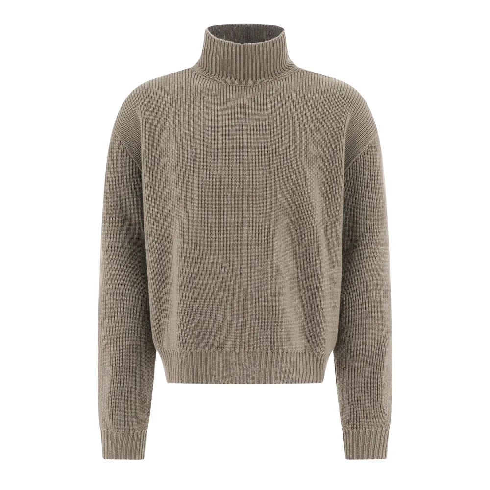 Rick Owens Gebreide coltrui van dik wol Beige Heren