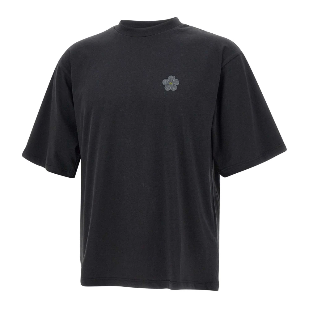 A Paper Kid Zwarte Katoenen T-shirt met Logoprint Black Heren