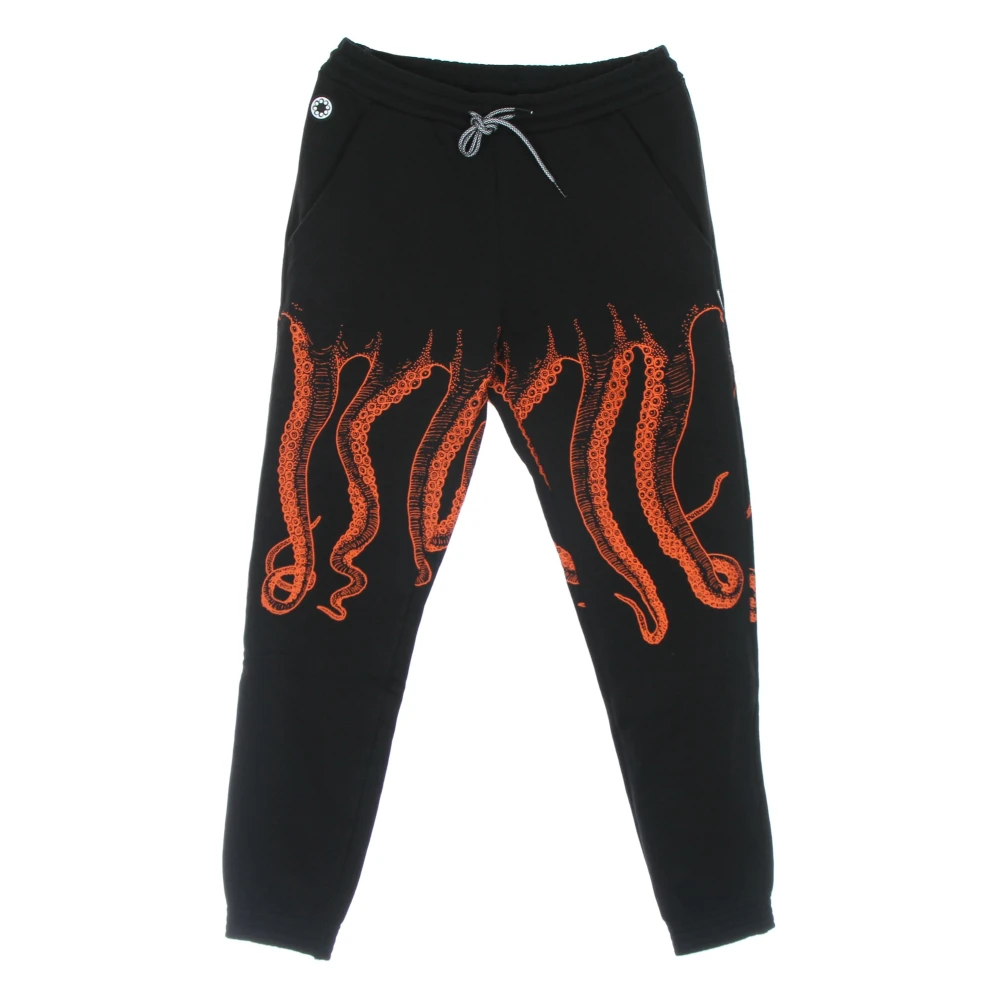 Octopus Zwarte Lichtgewicht Trainingspak Sweatpants Mannen Black Heren