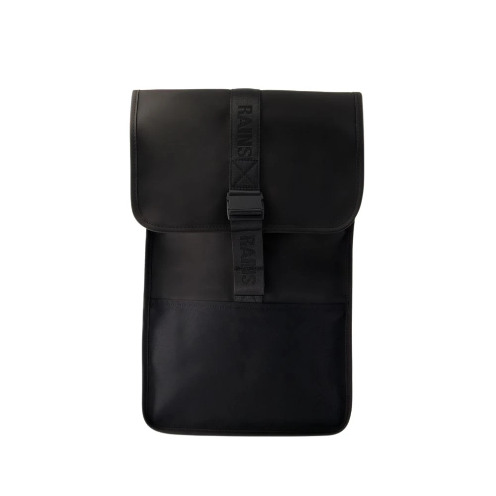 Rains Unisex Black Backpacks, One Size, Trail Backpack