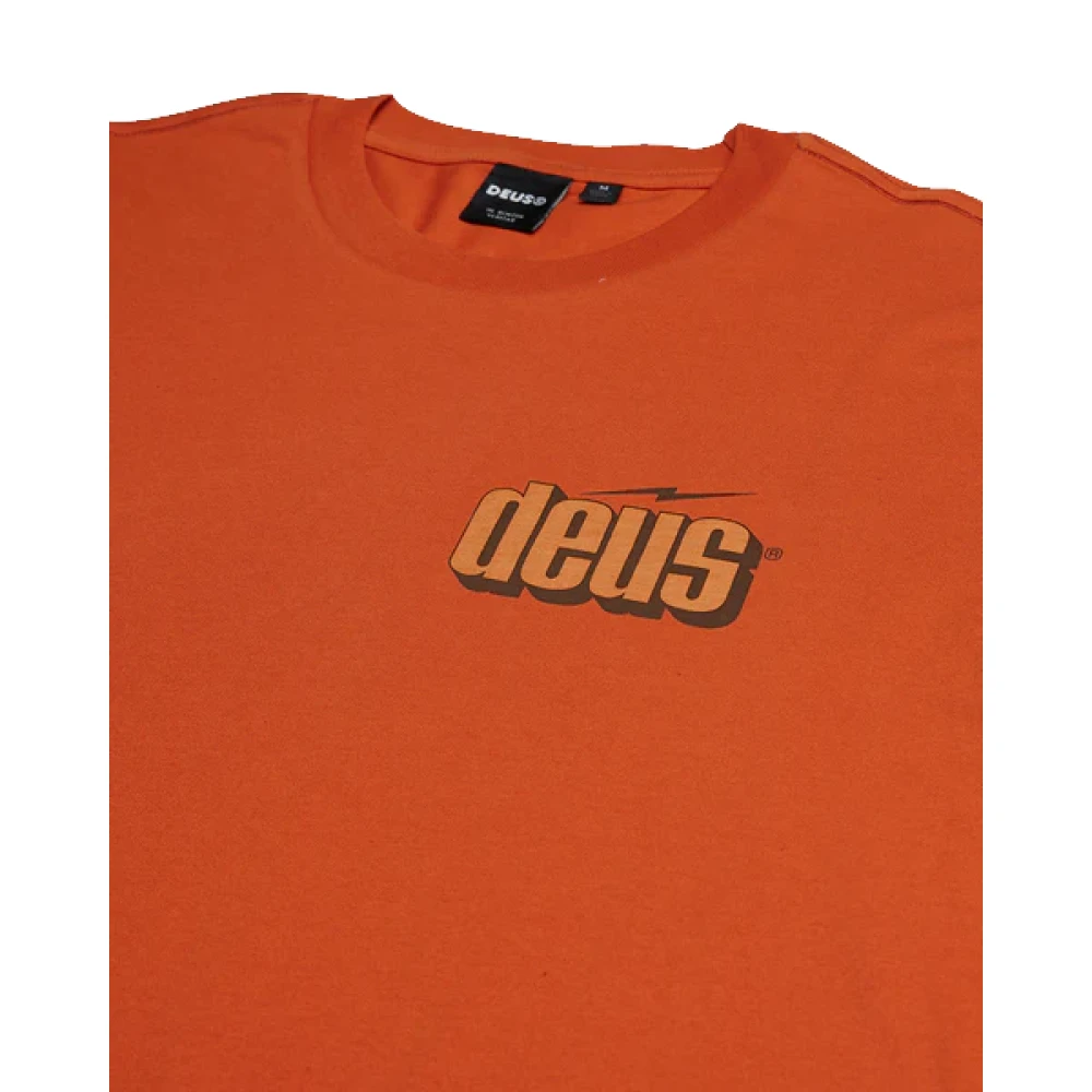 Deus Ex Machina Bolter Tee Grijs Street Style Shirt Orange Heren