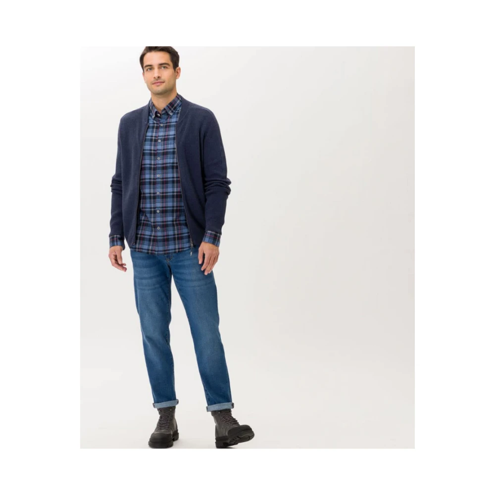 BRAX Feel Good Style John Vest Blue Heren