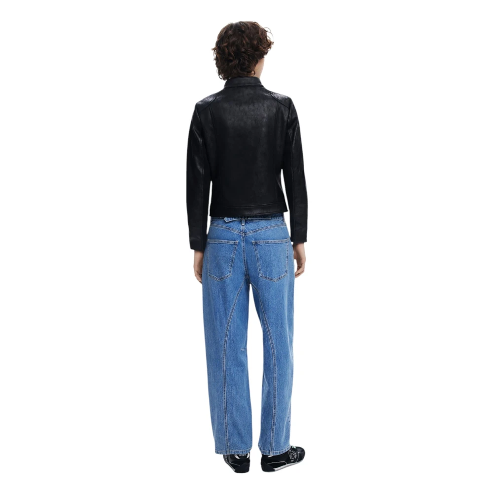 Desigual Zwarte Ritsjas Lente Zomer Vrouwen Black Dames