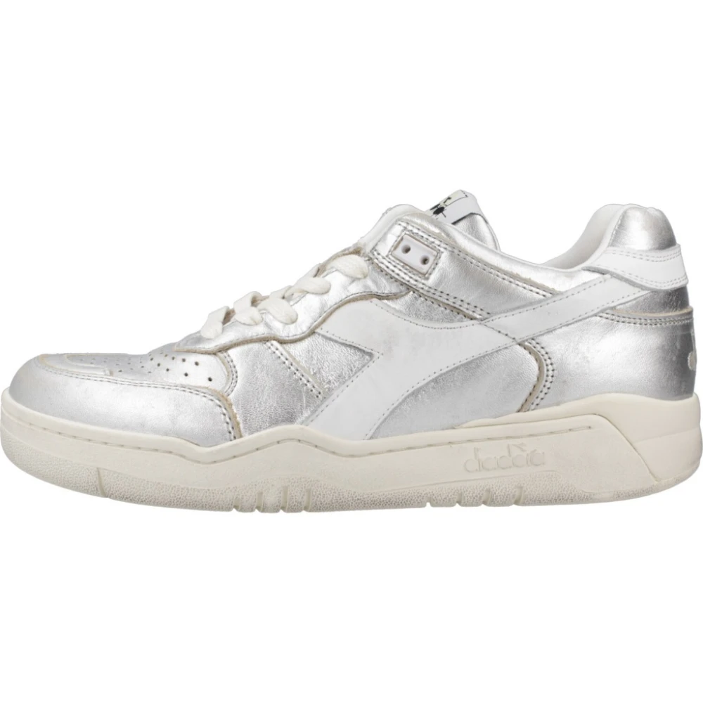 Diadora Metallic Sporty Sneakers Dames Schoenen Grijs