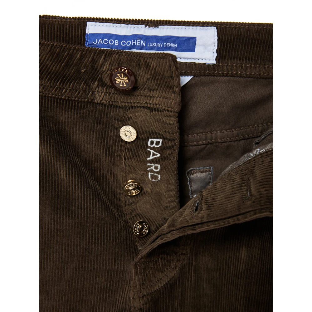 Jacob Cohën Ribfluwelen broek met speciale Japanse stoffen Brown Heren