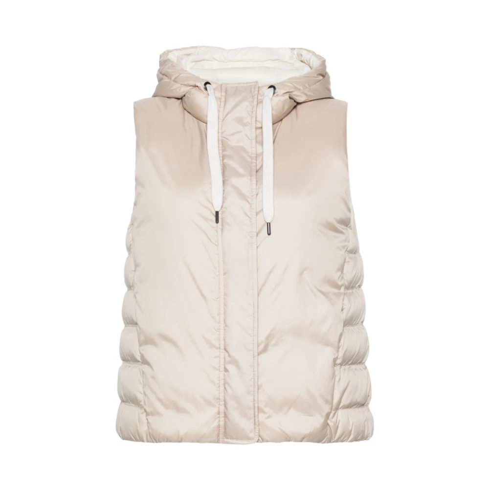BRUNELLO CUCINELLI Gewatteerd Gilet met Monili Detail Beige Dames