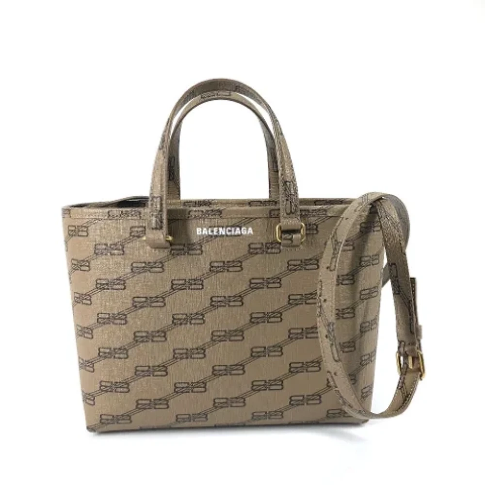 Balenciaga Vintage Pre-owned Leather balenciaga-bags Beige Dames
