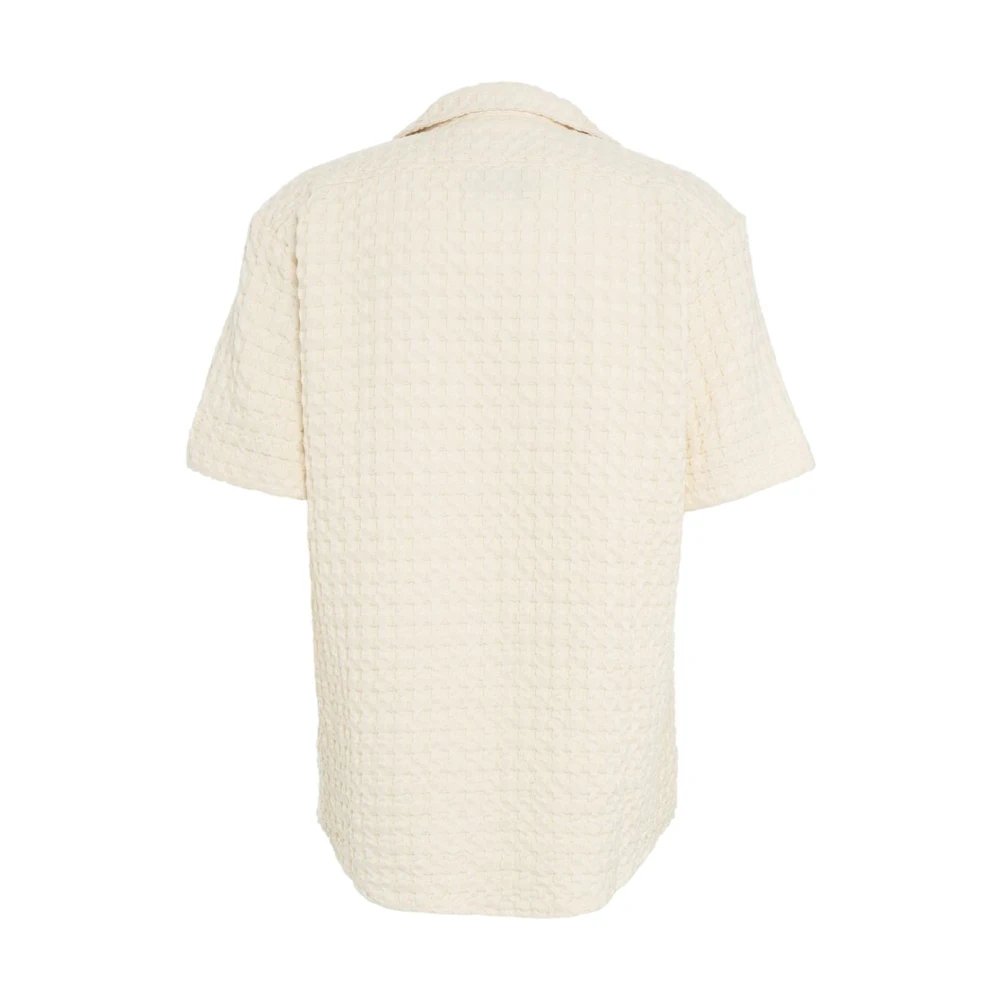 OAS Witte Wafel Shirt 'Ecru Cuba' Beige Heren