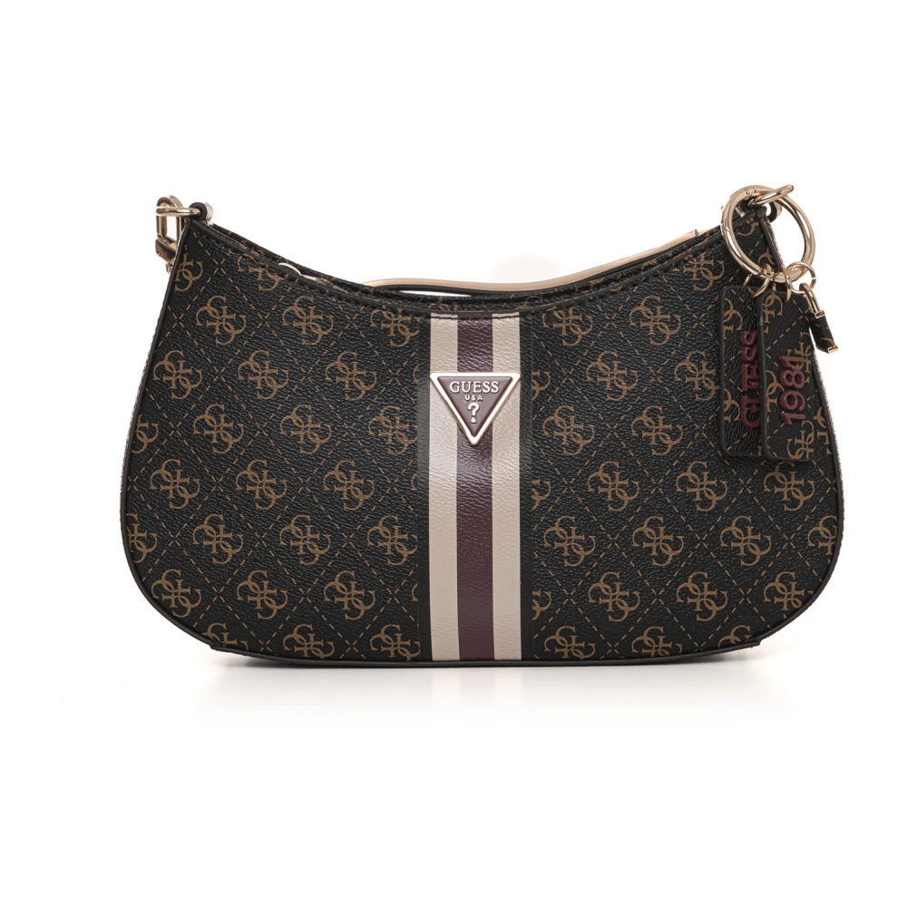 Guess Noelle Schoudertas met Logo Brown Dames
