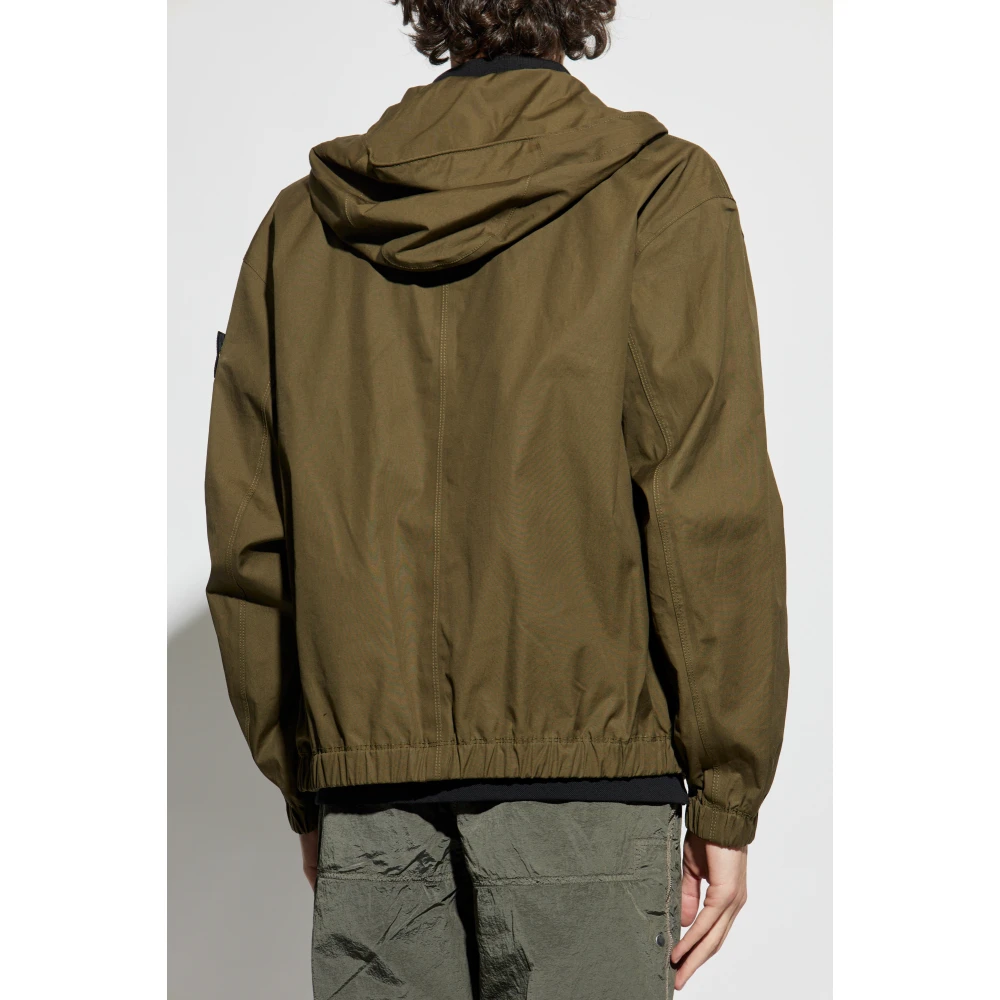 Stone Island Jas met logo Green Heren