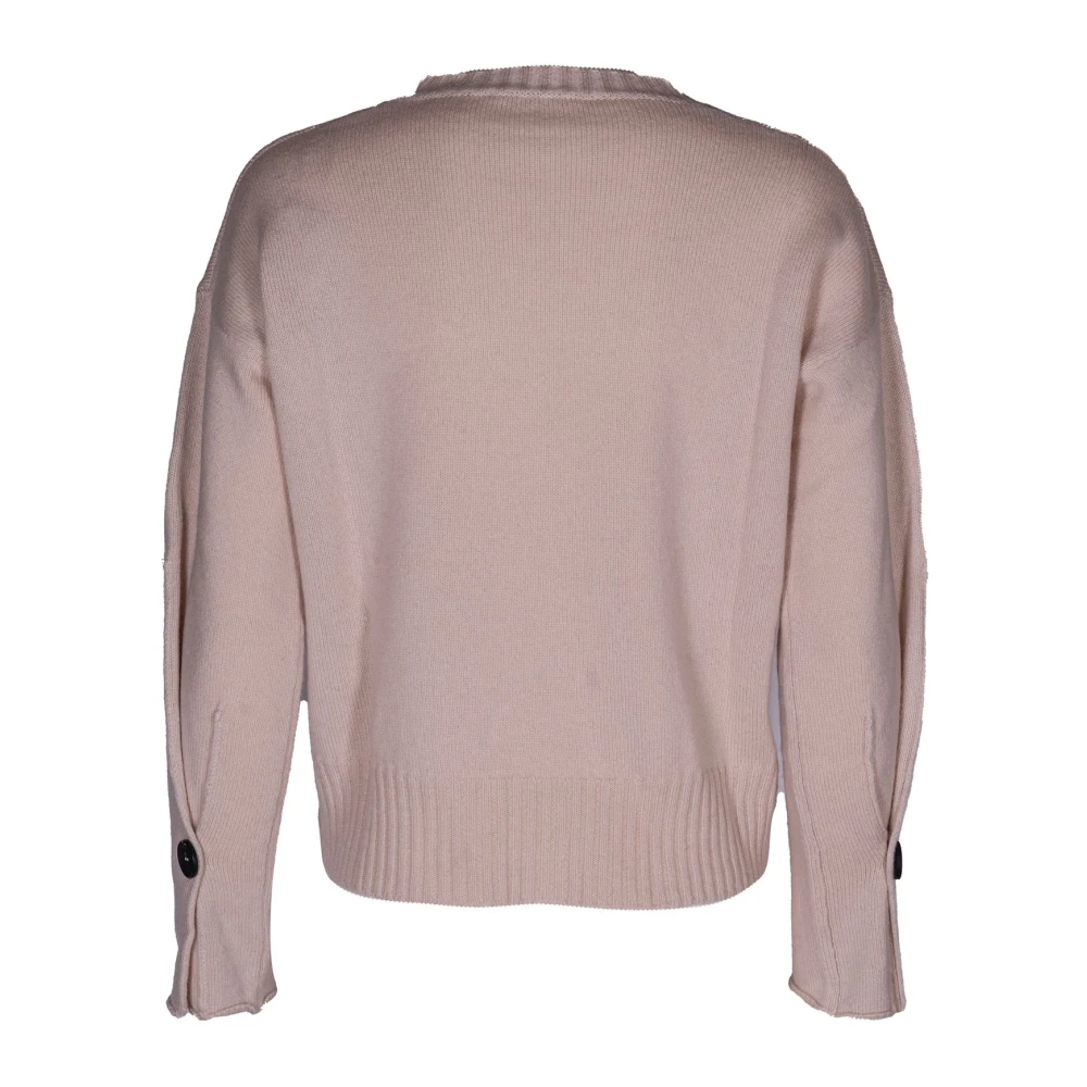 Kangra Dames Coltrui. Lange Mouw. Wol en Cashmere Mix. Pink Dames
