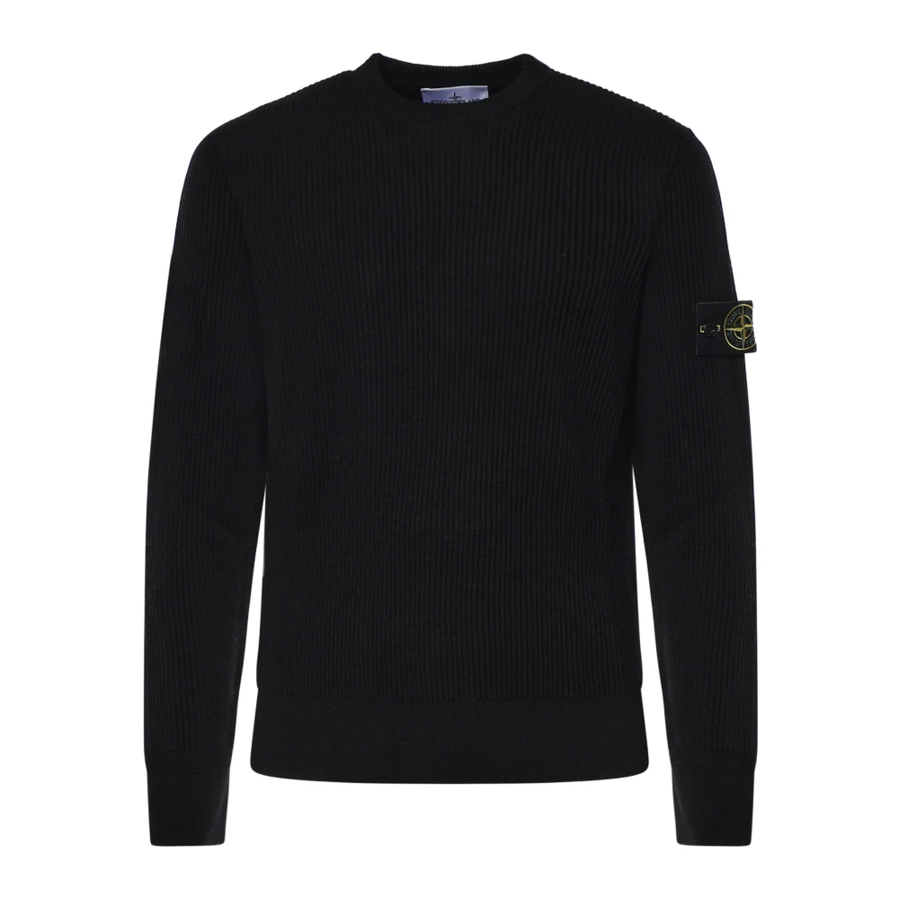 Stone Island Crewneck Jumper - Male - Round-Neck Knitwear - Black - M - Knitwear