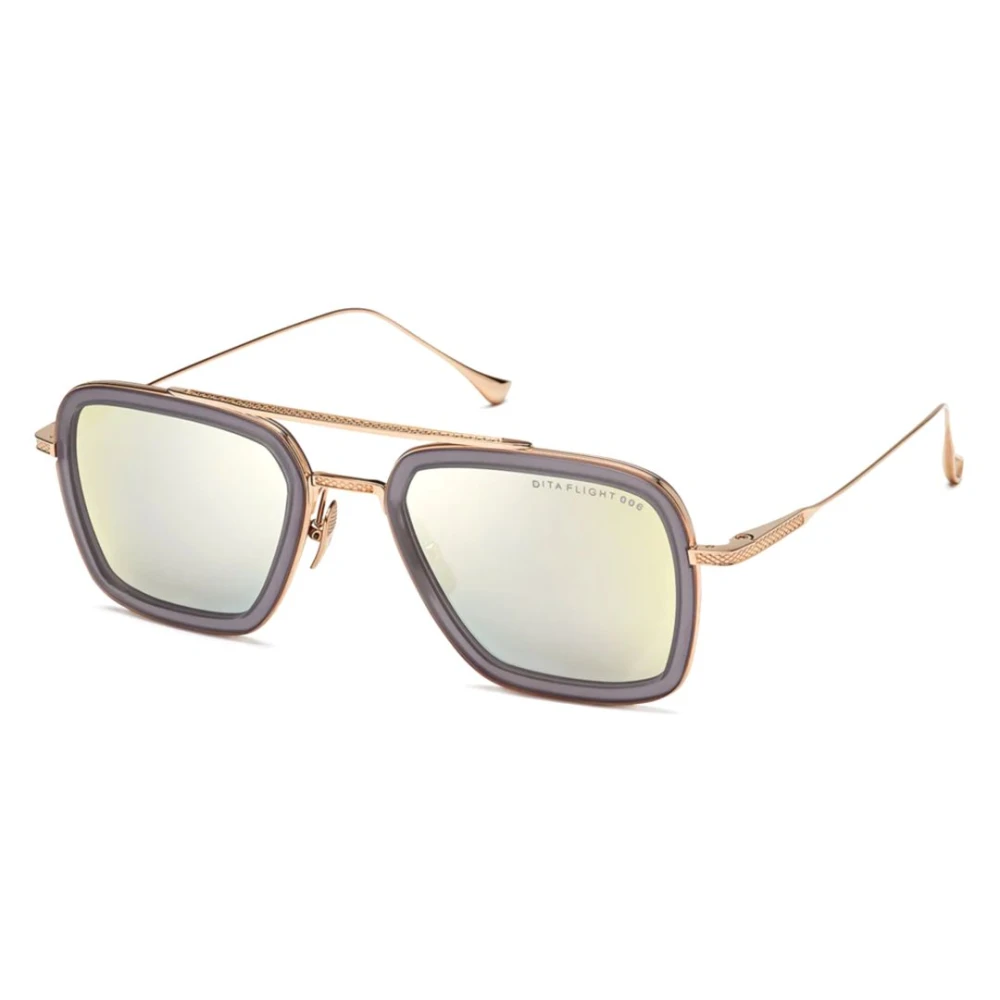 Dita Unisex Yellow Sunglasses, 52 Mm, Flight.006 Sunglasses