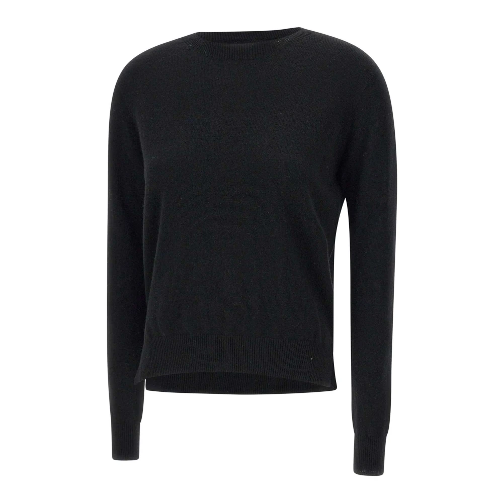 Kaos Kasjmier Zwarte Trui Ronde Hals Black Dames