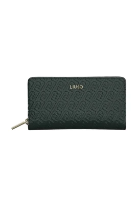 Stor plånbok med präglad monogram