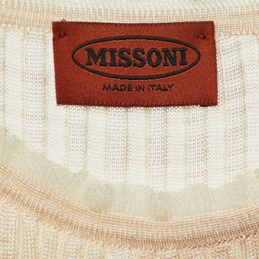 Missoni Pre-owned Knit dresses Beige Dames