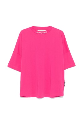 fuchsia-print-crew-neck-t-shirt