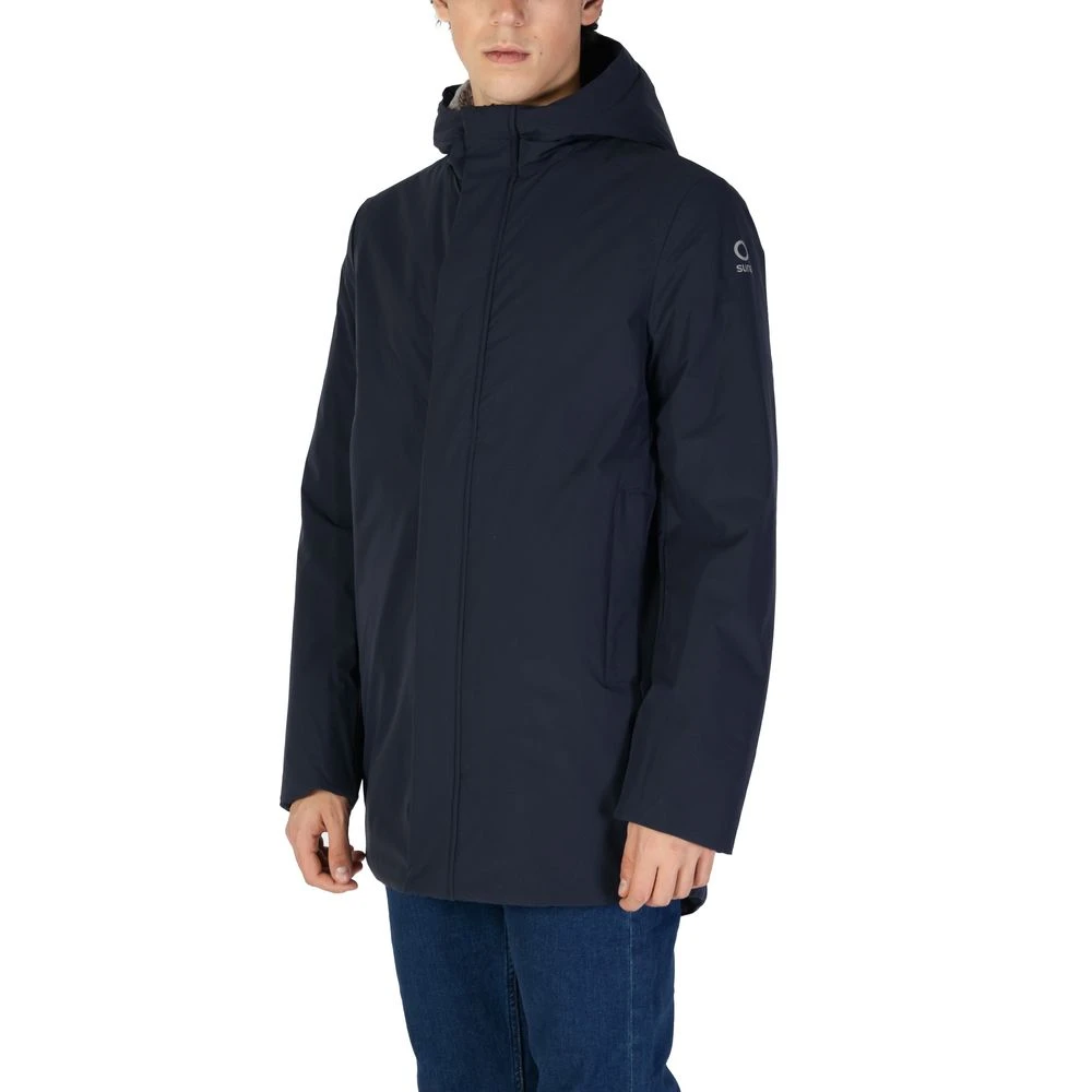 Suns Blauwe Polyesterjas voor Mannen Blue Heren