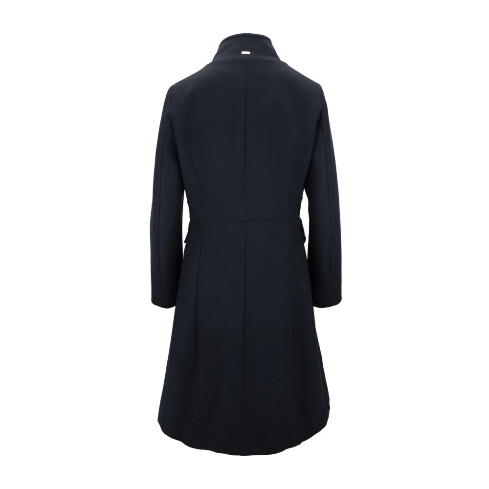 Herno Wollen Blend Knopenjas Blue Dames